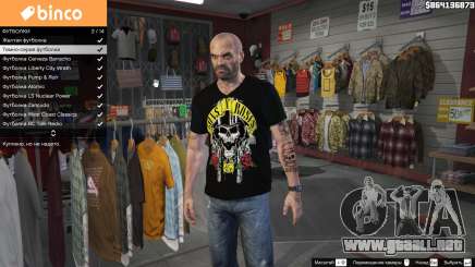 Trevor Guns and Roses Top Hat Shirt para GTA 5