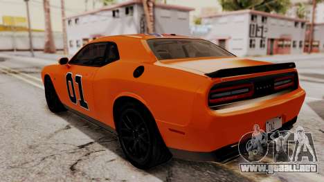 Dodge Challenger SRT Hellcat 2015 HQLM PJ para GTA San Andreas