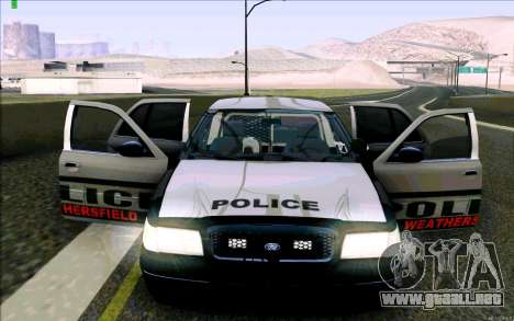 Weathersfield Police Crown Victoria para GTA San Andreas