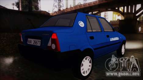 Dacia Solenza Jandarmeria para GTA San Andreas