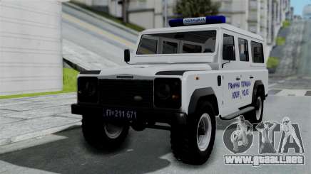 Land Rover Defender Serbian Border Police para GTA San Andreas
