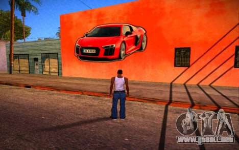 Audi R8 Wall Grafiti para GTA San Andreas