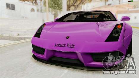 Lamborghini Gallardo 2015 Liberty Walk LB para GTA San Andreas