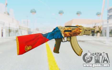 AK-47A1 Russian Flag para GTA San Andreas