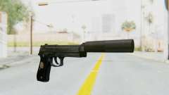 Tariq Iraqi Pistol Back v1 Black Silenced para GTA San Andreas