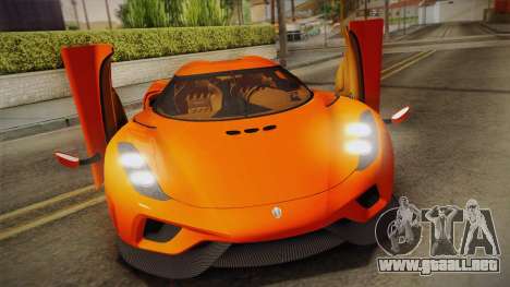 Koenigsegg Regera 2016 Bonus para GTA San Andreas