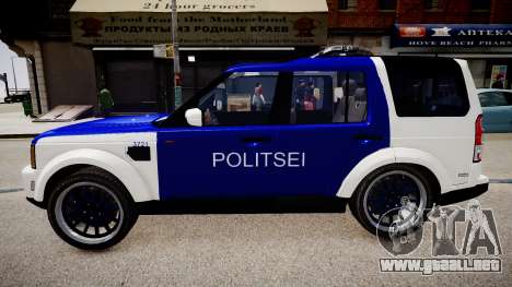 Land Rover Discovery 4 Estonian Police para GTA 4