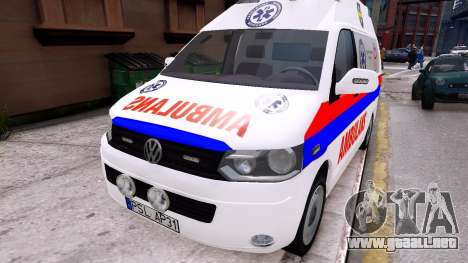 Volkswagen T5 Polish Ambulance para GTA 4