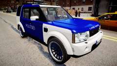 Land Rover Discovery 4 Estonian Police para GTA 4