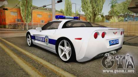 Chevrolet Corvette C6 Serbian Police para GTA San Andreas