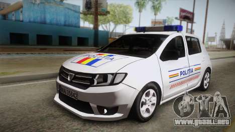 Dacia Sandero 2016 Romanian Police para GTA San Andreas