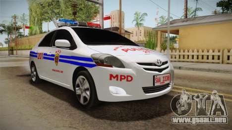 Toyota Vios Philippine Police para GTA San Andreas