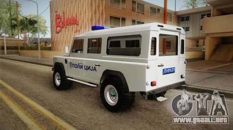 Land Rover Defender 110 De La Policía para GTA San Andreas