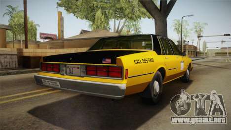 Chevrolet Caprice Taxi 1986 IVF para GTA San Andreas