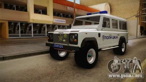Land Rover Defender 110 De La Policía para GTA San Andreas
