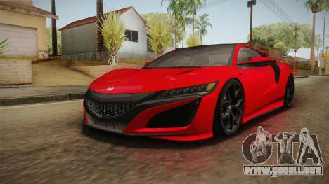 Honda NSX 2017 para GTA San Andreas