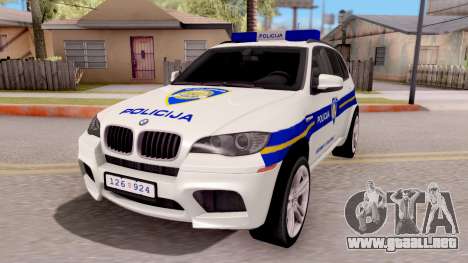 BMW X5 Croatian Police Car para GTA San Andreas