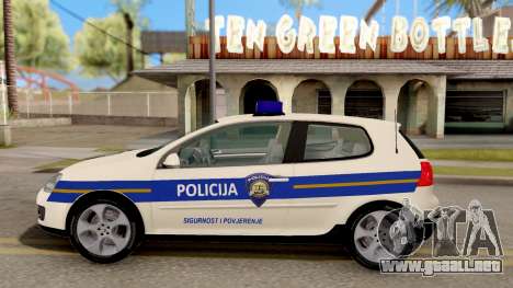 Volkswagen Golf V Croatian Police Car para GTA San Andreas