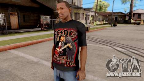 Black T-Shirt AC/DC para GTA San Andreas