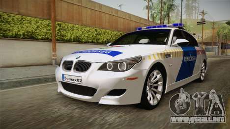 BMW M5 E60 Hungary Police para GTA San Andreas