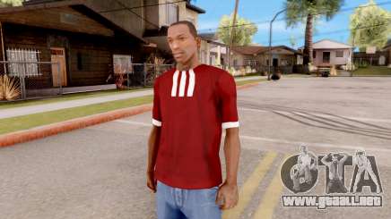 Adidas T-Shirt Red para GTA San Andreas