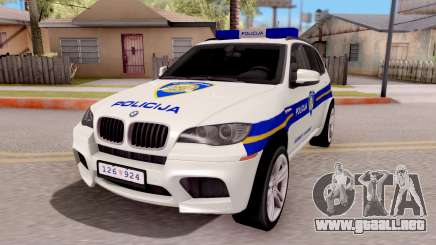 BMW X5 croata Coche de Policía белый para GTA San Andreas
