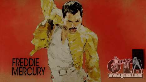 Freddie Mercury Art Wall para GTA San Andreas