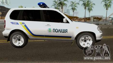 Chevrolet Niva GLC 2009 Ukraine Police White para GTA San Andreas
