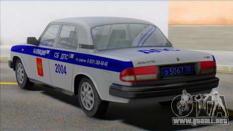 Gaz Volga 3110 Policía DPS 2000 para GTA San Andreas