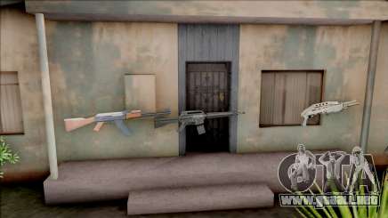 Weapons in Grove Street para GTA San Andreas
