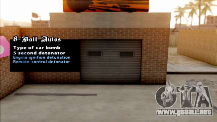 Garage Bomb Changer para GTA San Andreas