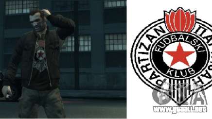 Tiempo de camisa Partizan (Servia) para GTA 4