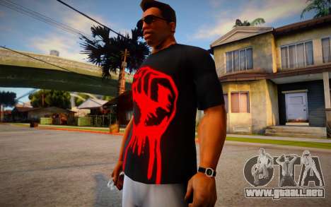 Red Fist T-Shirt para GTA San Andreas