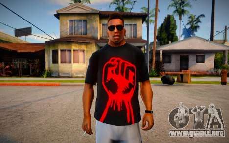 Red Fist T-Shirt para GTA San Andreas