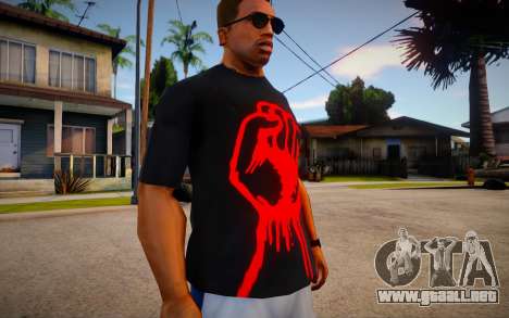 Red Fist T-Shirt para GTA San Andreas