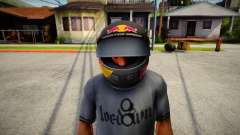 Racing Helmet Red Bull para GTA San Andreas