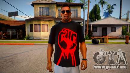 Red Fist T-Shirt para GTA San Andreas