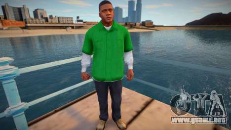 Franklin con una camisa verde para GTA San Andreas