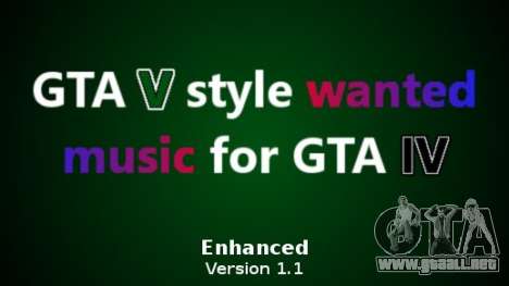 Wanted Music Mod VStyle para GTA 4