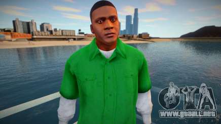 Franklin con una camisa verde para GTA San Andreas