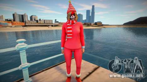 Female striped scarf from GTA Online para GTA San Andreas