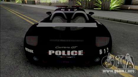 Porsche Carrera GT 2004 Police para GTA San Andreas