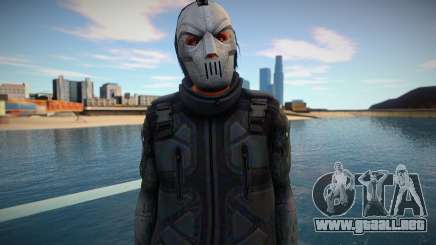 Personaje de GTA Online en una máscara y chaleco antibalas para GTA San Andreas