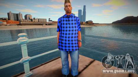Wmybar en una camisa azul para GTA San Andreas