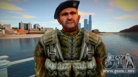 Soldier black beret para GTA San Andreas