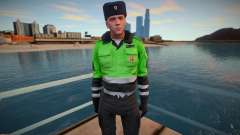 Policía de tráfico privado con uniforme de invierno para GTA San Andreas
