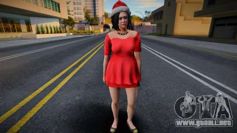 Mujer asiática con ropa de Año Nuevo 1 para GTA San Andreas