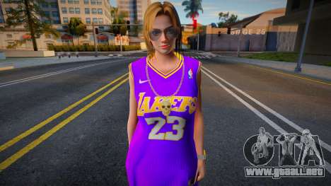 Tina Armstrong Fashion Lakers Ourstorys Jersey 2 para GTA San Andreas