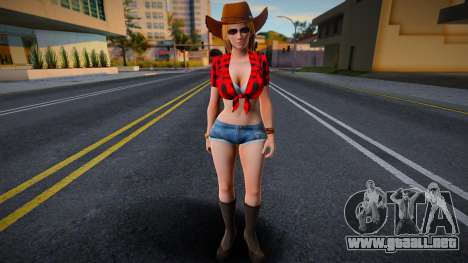 DOA Tina Armstrong Vegas Cow Girl Outfit Count 2 para GTA San Andreas