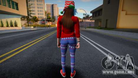 Chica con ropa de Año Nuevo 4 para GTA San Andreas
